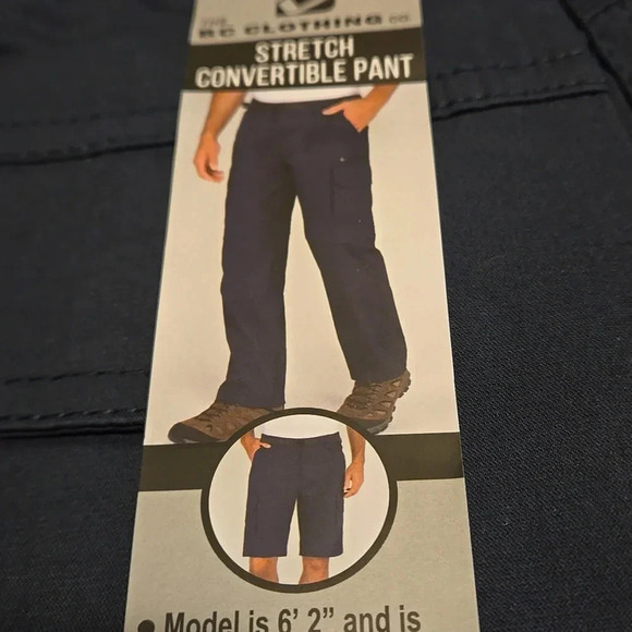 B.C. Clothing Co. Men's Navy Blue Belted Convertible Cargo Pants Mx30 - Picture 8 of 14